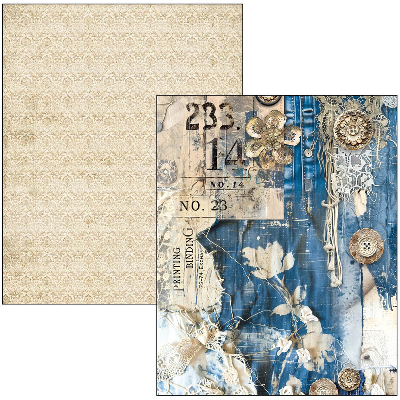 Ciao Bella - Urban Blue Denim - A4 Maxi Mixed Media Book