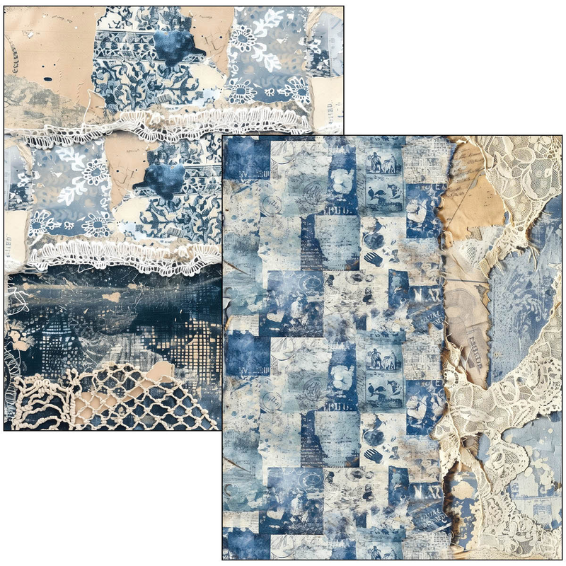 Ciao Bella - Urban Blue Denim - A4 Maxi Mixed Media Book