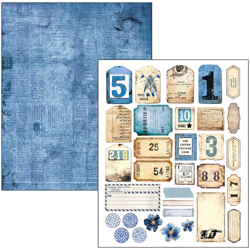 Ciao Bella - Urban Blue Denim - A4 Maxi Mixed Media Book