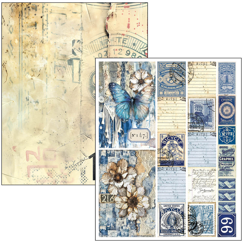 Ciao Bella - Urban Blue Denim - A4 Maxi Mixed Media Book