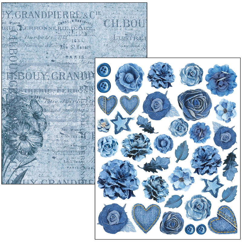 Ciao Bella - Urban Blue Denim - A4 Maxi Mixed Media Book