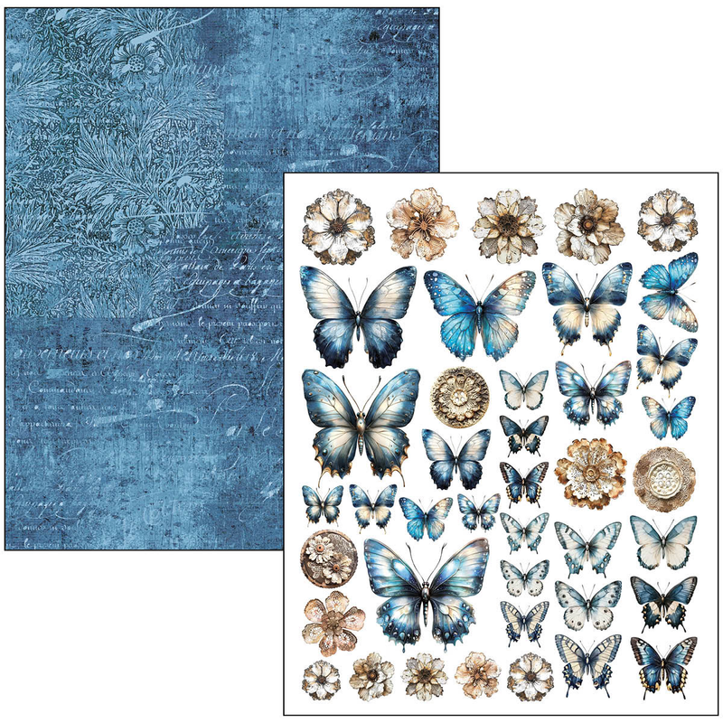 Ciao Bella - Urban Blue Denim - A4 Maxi Mixed Media Book