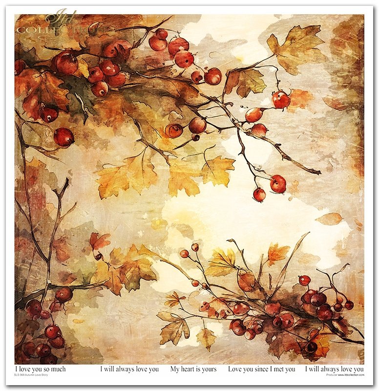 ITD Collection - Autumn Love Story Scrapbooking Papers