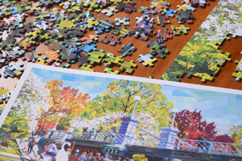 Art & Fable Puzzle Company - Day in the Garden - 1000-pc Velvet-Touch Puzzle