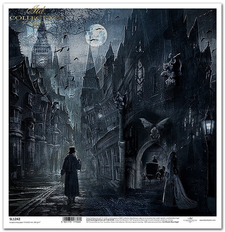 ITD Collection - London at Night Scrapbooking Single Sheet