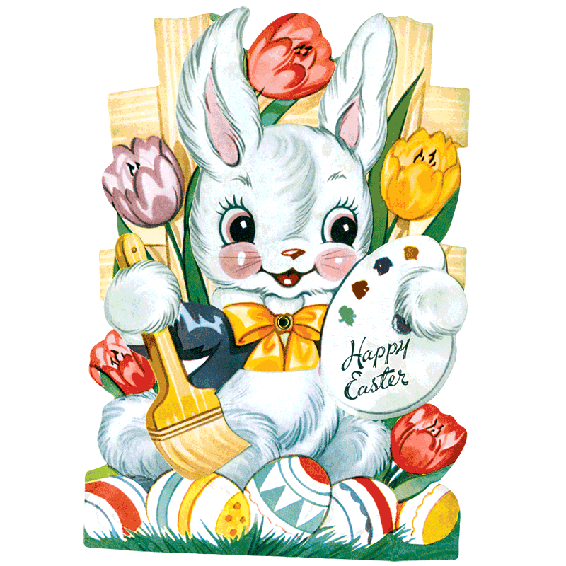 Laughing Elephant - Easter Rabbit - Holiday Sticker Box