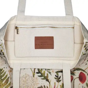 BV by Bruno Visconti - Tote Bag Canvas  -Greens and Flowers