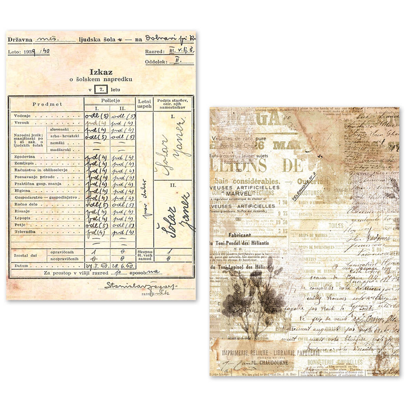 Ciao Bella - Vintage Manuscript - A5 Tissue Paper Set