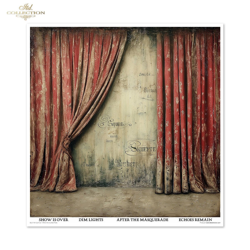 ITD Collection - Carnival - When the Curtain Falls - 12 x 12 Scrapbooking Papers