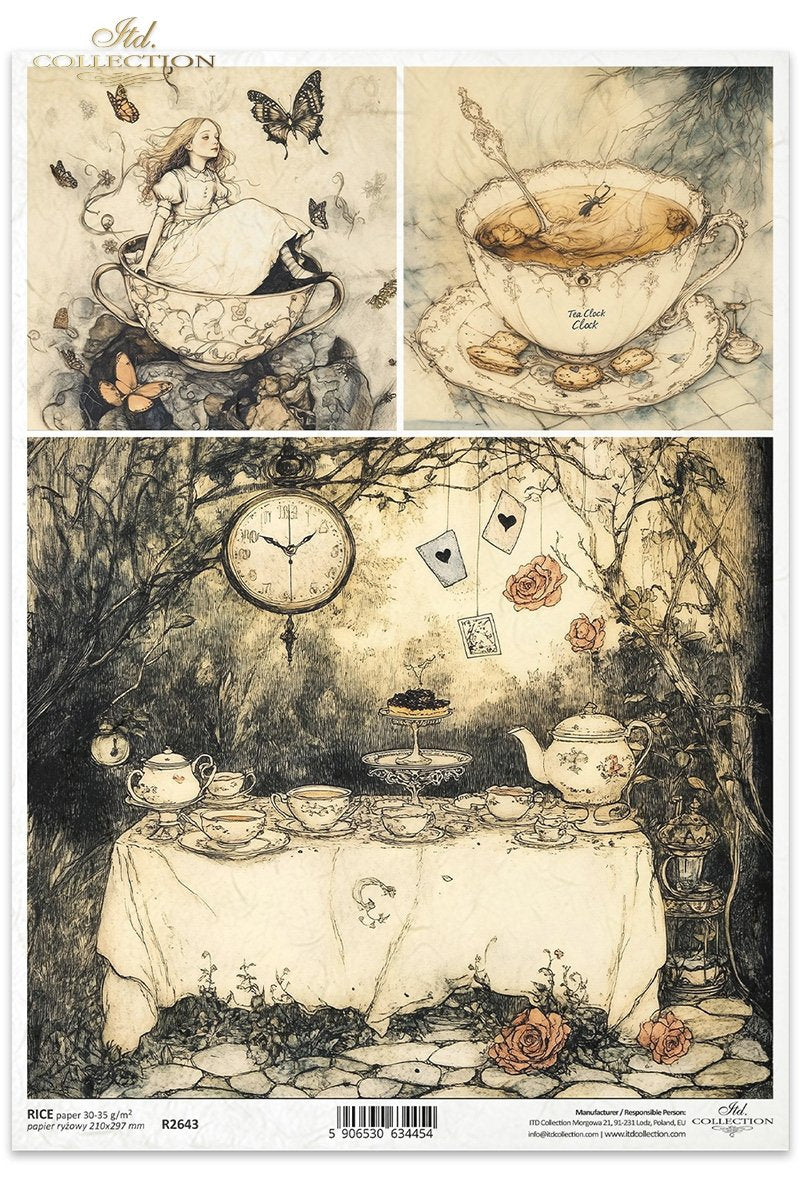 ITD Collection - Alice in Wonderland - Rice Paper - R2643
