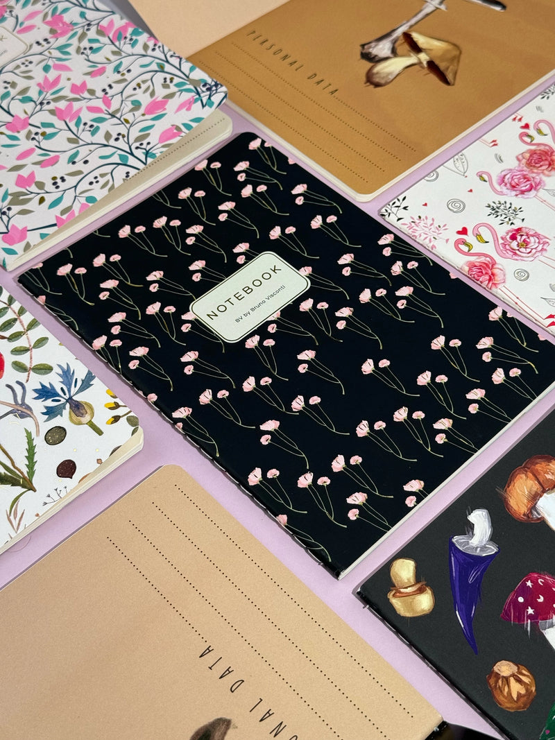 BV by Bruno Visconti - Poppies On Black Notebook