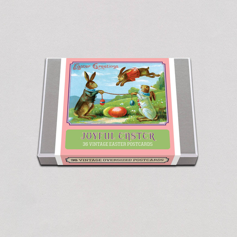 Laughing Elephant - Joyful Easter Postcard Box - 36 Unique Vintage Postcards