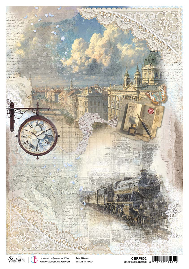 Ciao Bella - Eastern Journey - Rice Paper - A4 Continental Routes