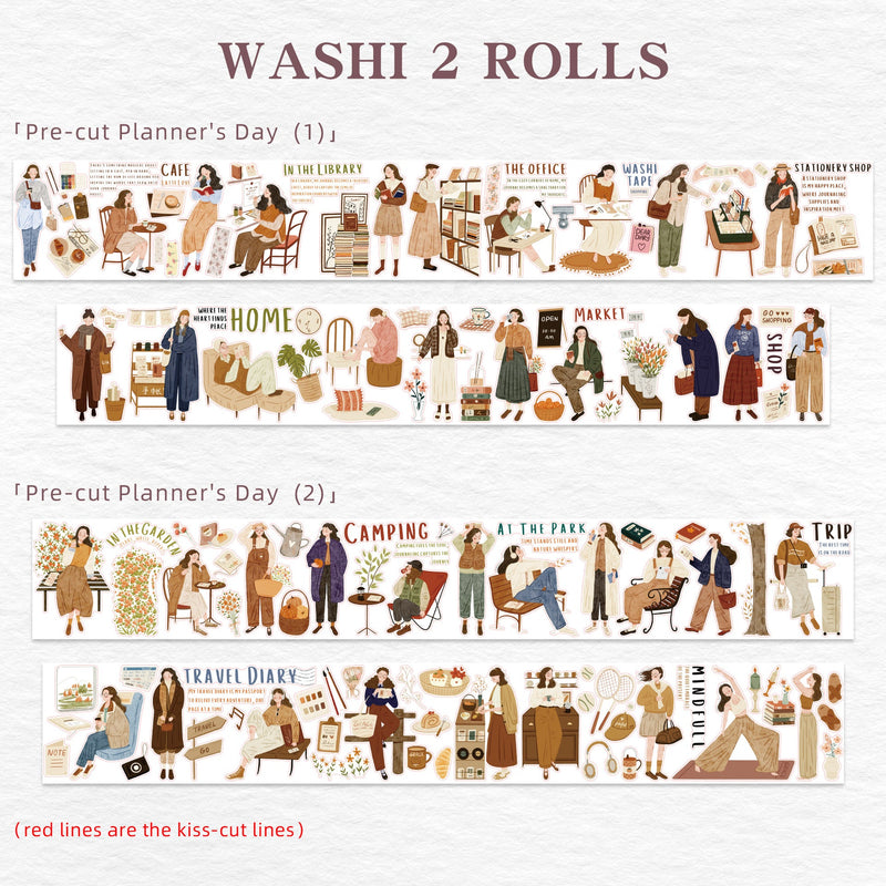 The Washi Tape Shop - Pre-cut Planner's Day Tape Set