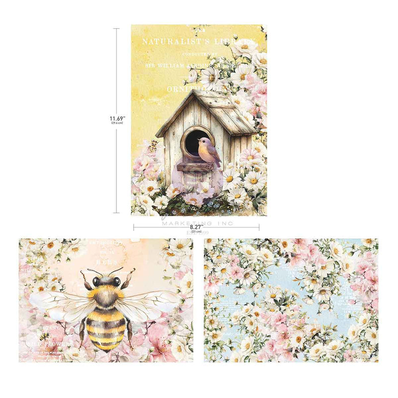 Prima Marketing - Among the Wildflowers - A4 Decoupage Sheets