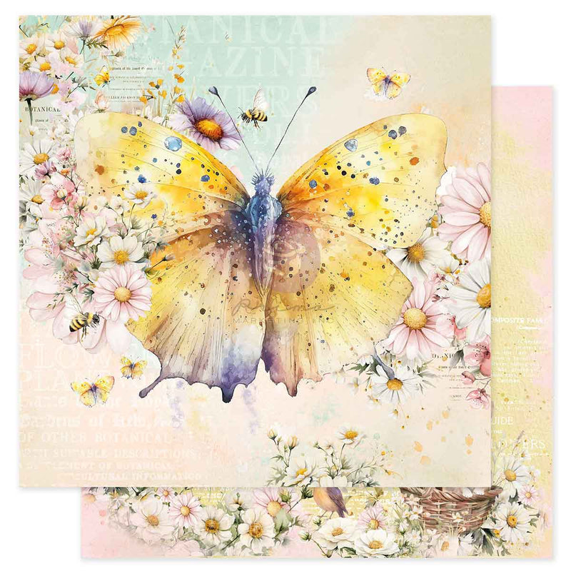 Prima - Among the Wildflowers - 12 x 12 Double Sided Paper - Spring’s Wings