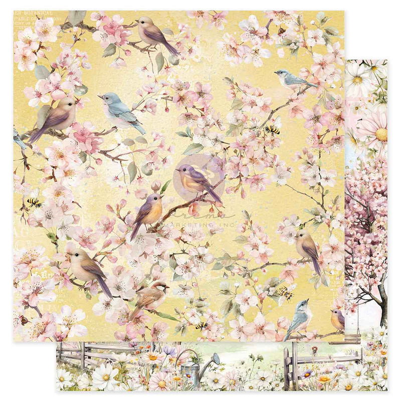 Prima - Among the Wildflowers - 12 x 12 Double Sided Paper - Birdsong in Bloom