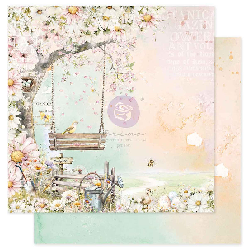 Prima - Among the Wildflowers - 12 x 12 Double Sided Paper - Meadow Path