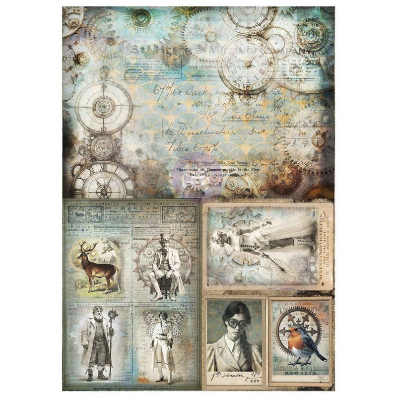 Prima Marketing - Finnabair -  A3 Decoupage Fiber Paper – Steam and Frost