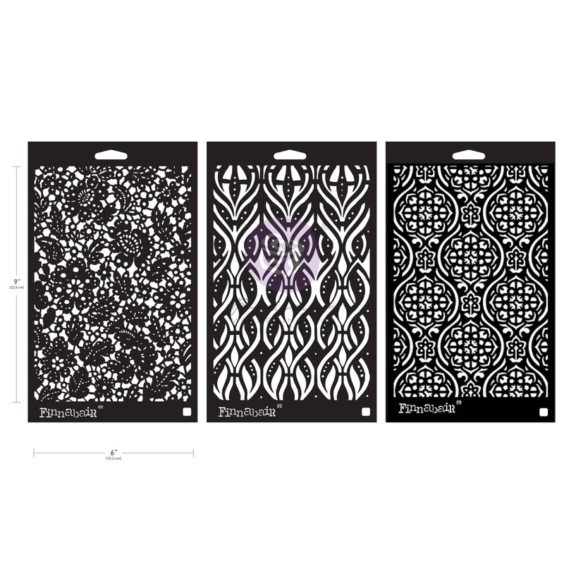 Prima Marketing -  Finnabair Collection - Stencil Set - Victorian Tiles