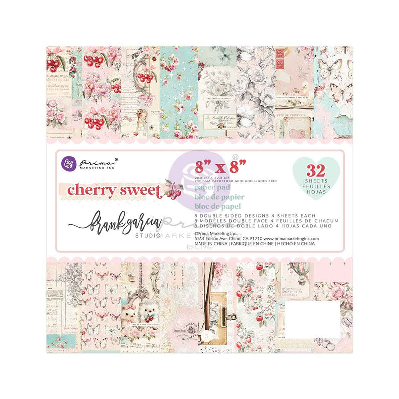 Prima Marketing - Cherry Sweet Collection - 8×8 Paper Pad