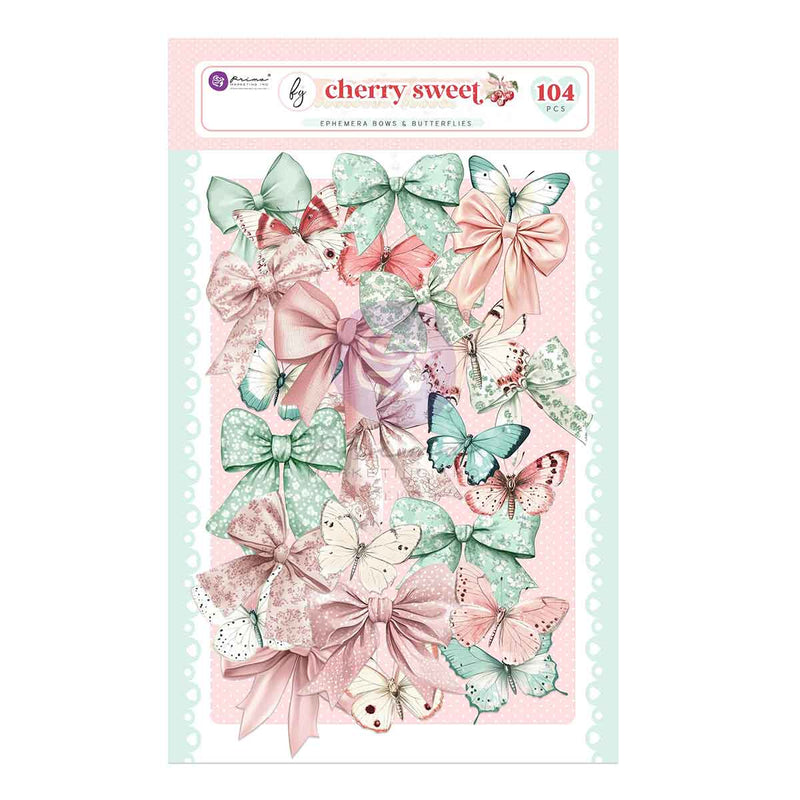 Prima Marketing - Cherry Sweet Collection - Ephemera – Bows & Butterflies