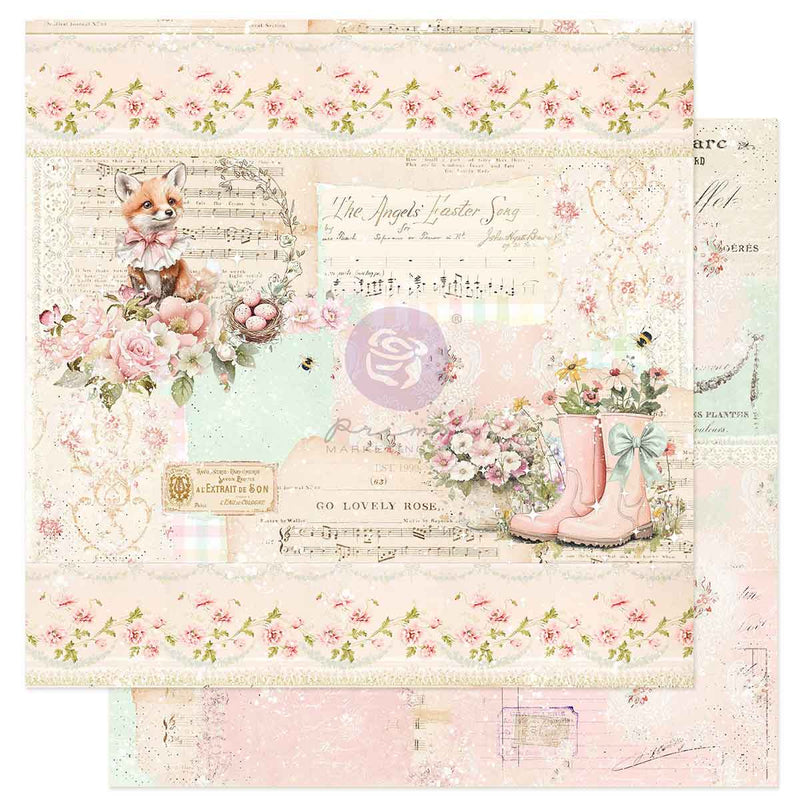 Prima - Among the Wildflowers - 12 x 12 Double Sided Paper - Spring Melody