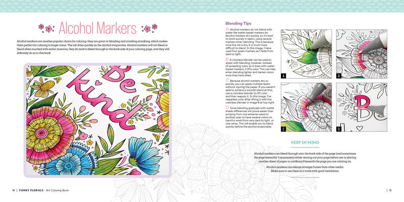 Megan Wells - Funky Florals Art Coloring Book