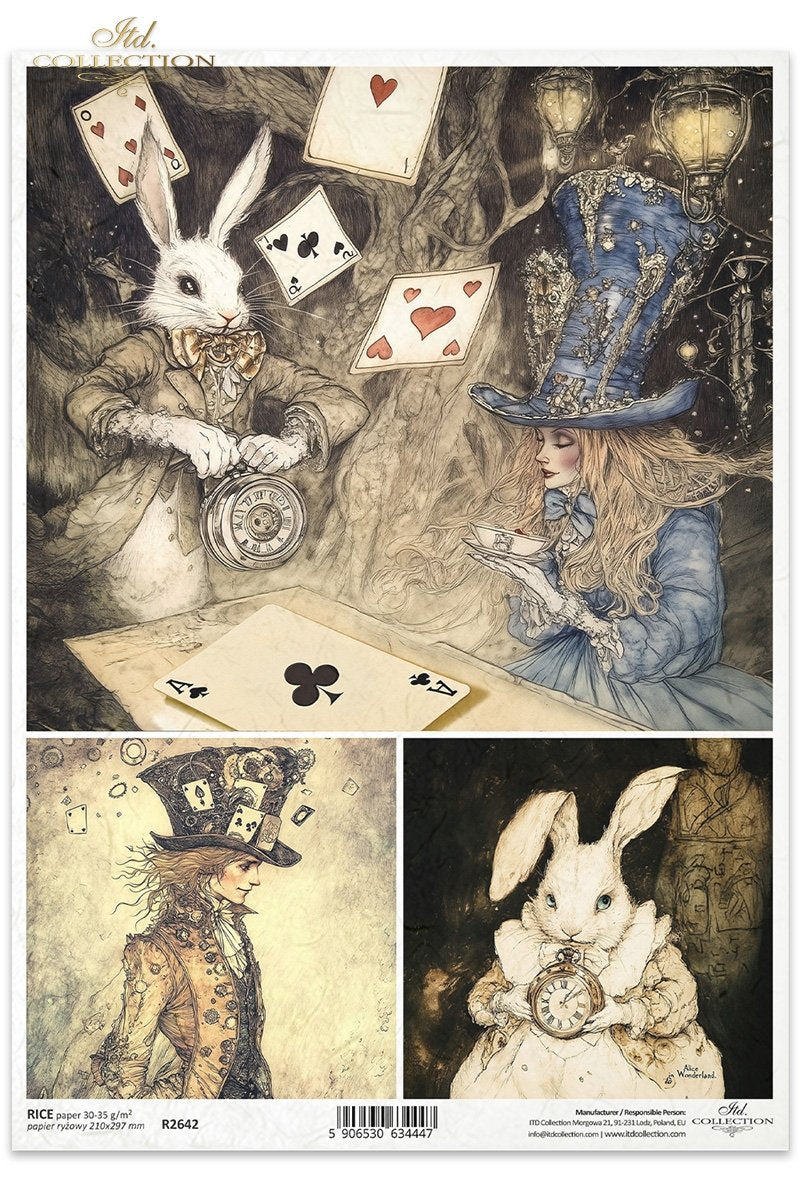 ITD Collection - Alice in Wonderland - Rice Paper - R2642
