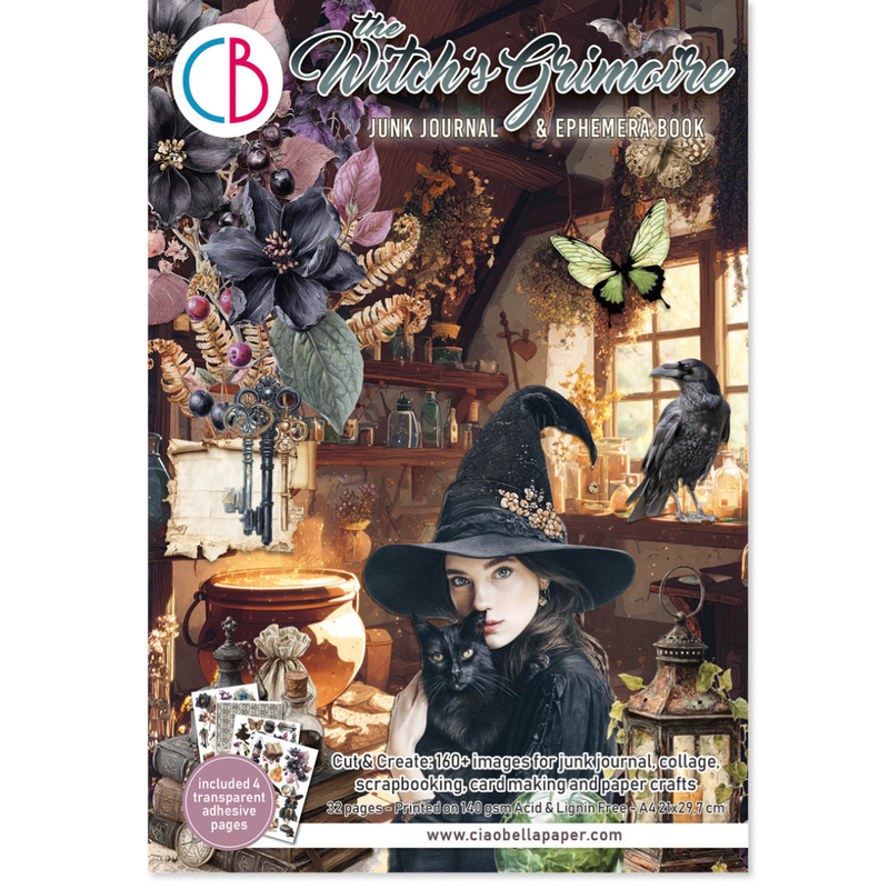 Ciao Bella - The Witch's Grimoire - A4 Junk Journal & Ephemera Book