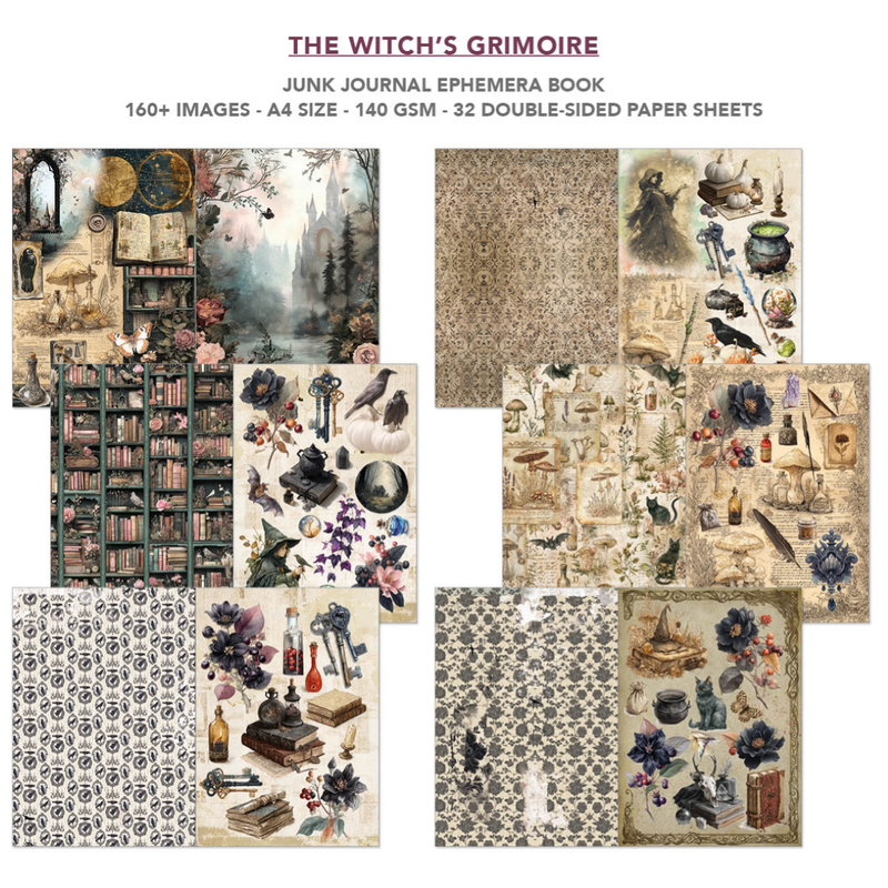 Ciao Bella - The Witch's Grimoire - A4 Junk Journal & Ephemera Book