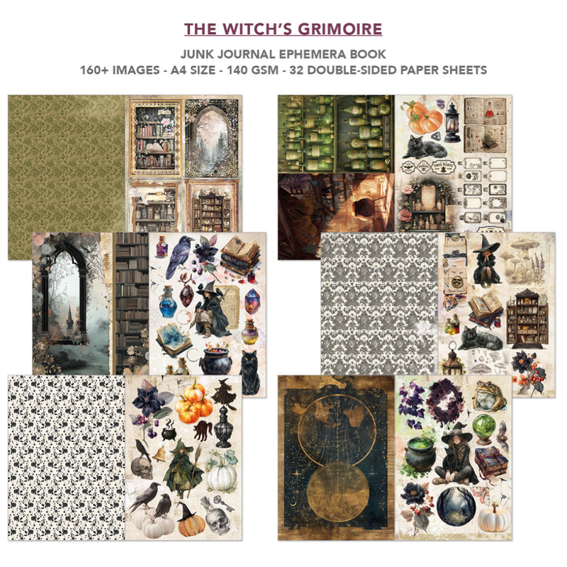 Ciao Bella - The Witch's Grimoire - A4 Junk Journal & Ephemera Book