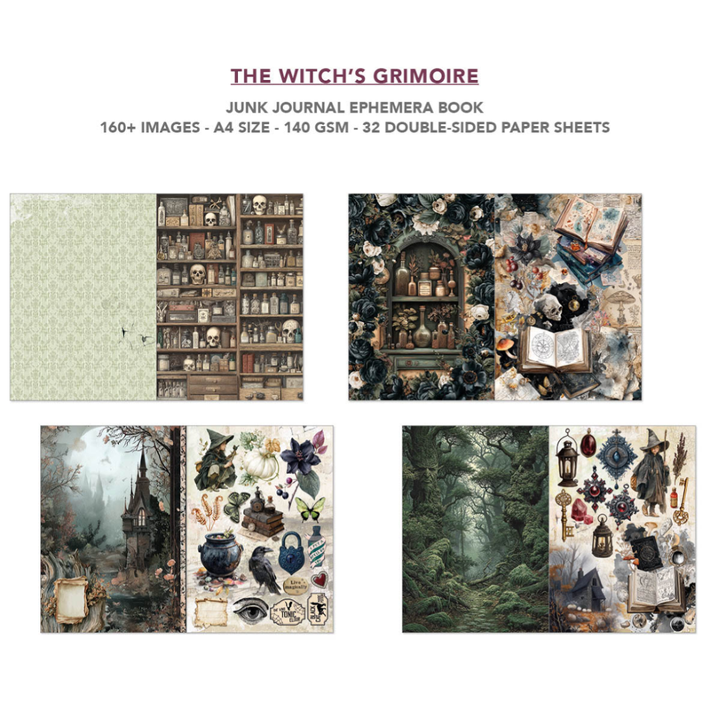 Ciao Bella - The Witch's Grimoire - A4 Junk Journal & Ephemera Book