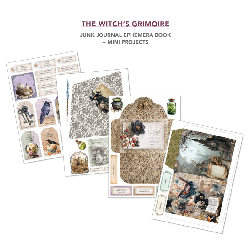 Ciao Bella - The Witch's Grimoire - A4 Junk Journal & Ephemera Book