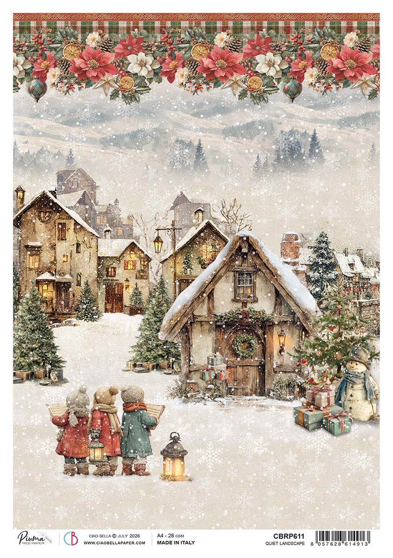 Ciao Bella - Merry & Bright - Rice Paper - A4 Quiet Landscape