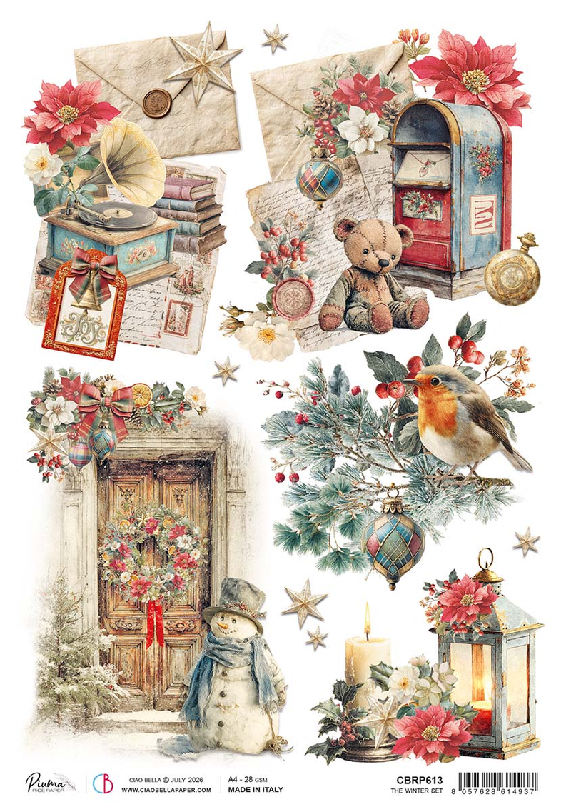 Ciao Bella - Merry & Bright - Rice Paper - A4 The Winter Set