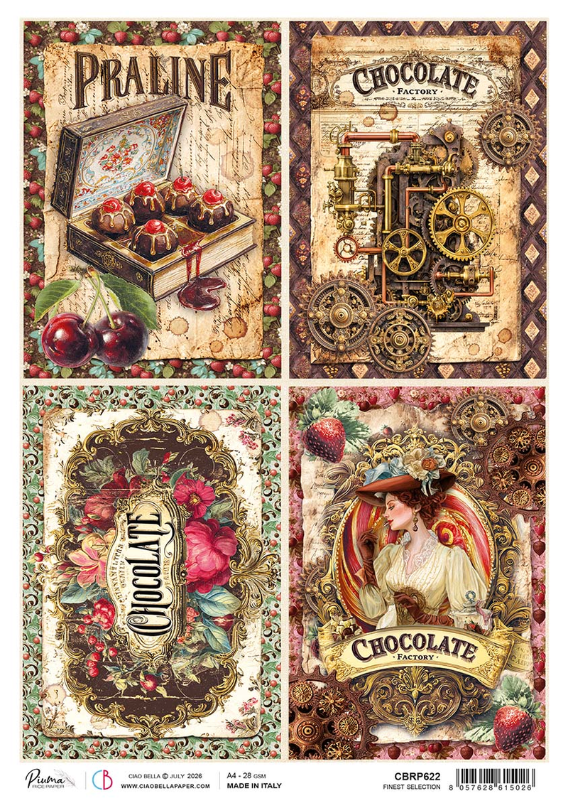 Ciao Bella - Chocolate Wanderlust - Rice Paper - A4 Finest Selection