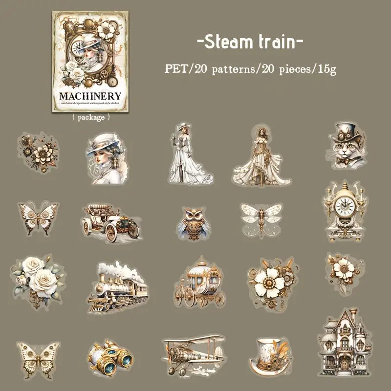 Retro Steampunk Style Stickers