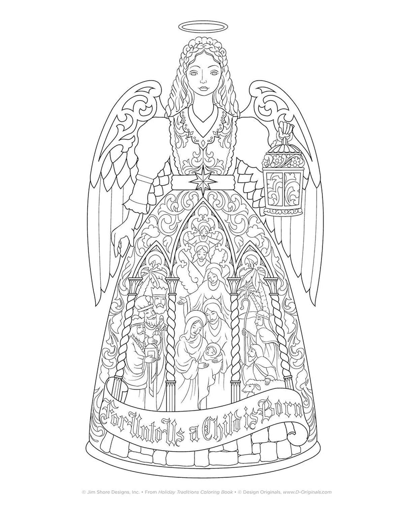 Jim Shore - Holiday Traditions Coloring Book