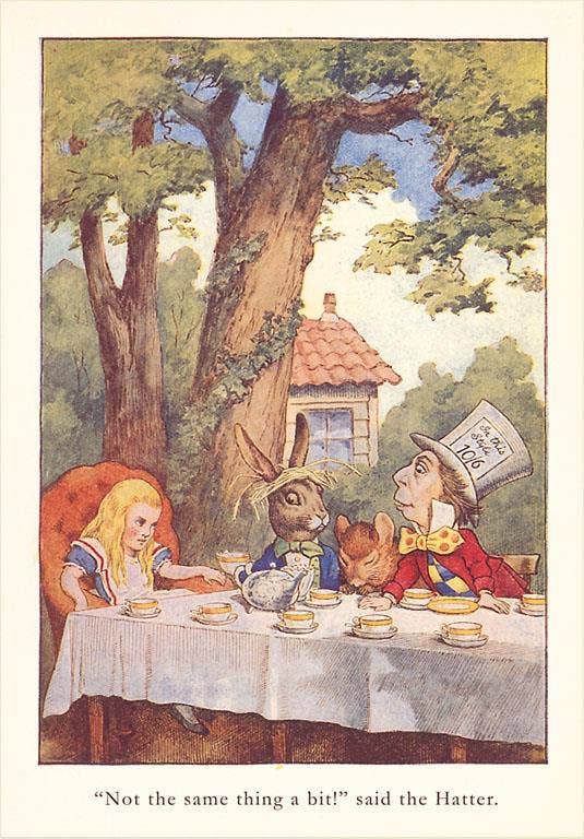Found Image Press - Postcard - Alice in Wonderland - Mad Tea Party
