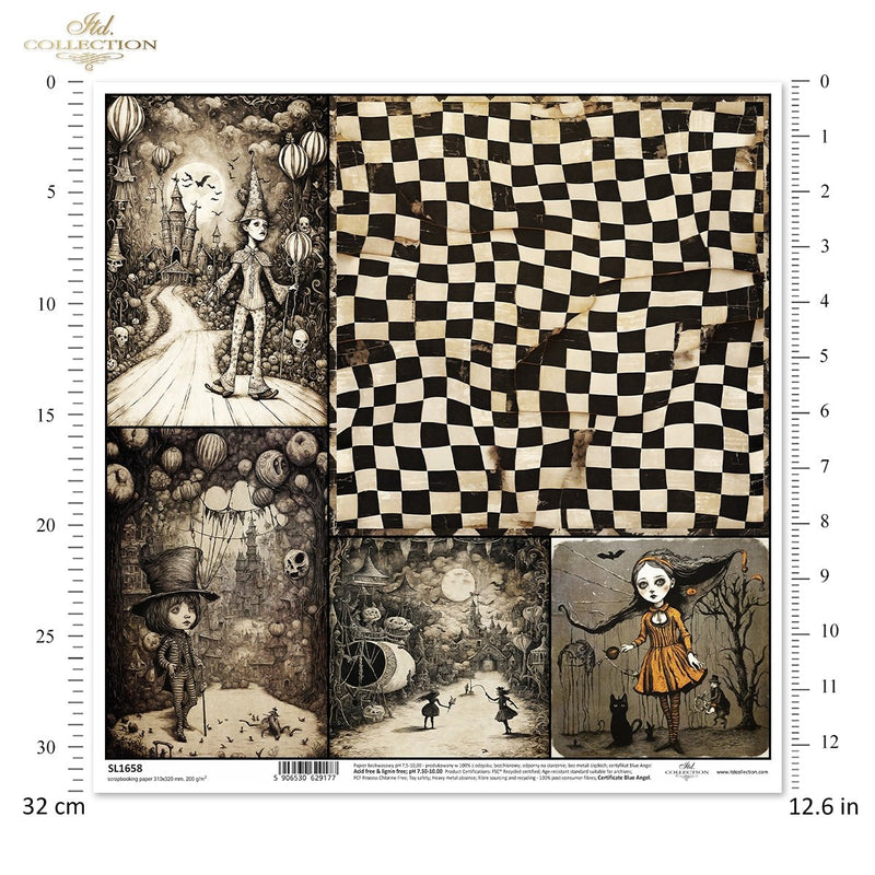 ITD Collection - SL1658 Scrapbooking Single Sheet