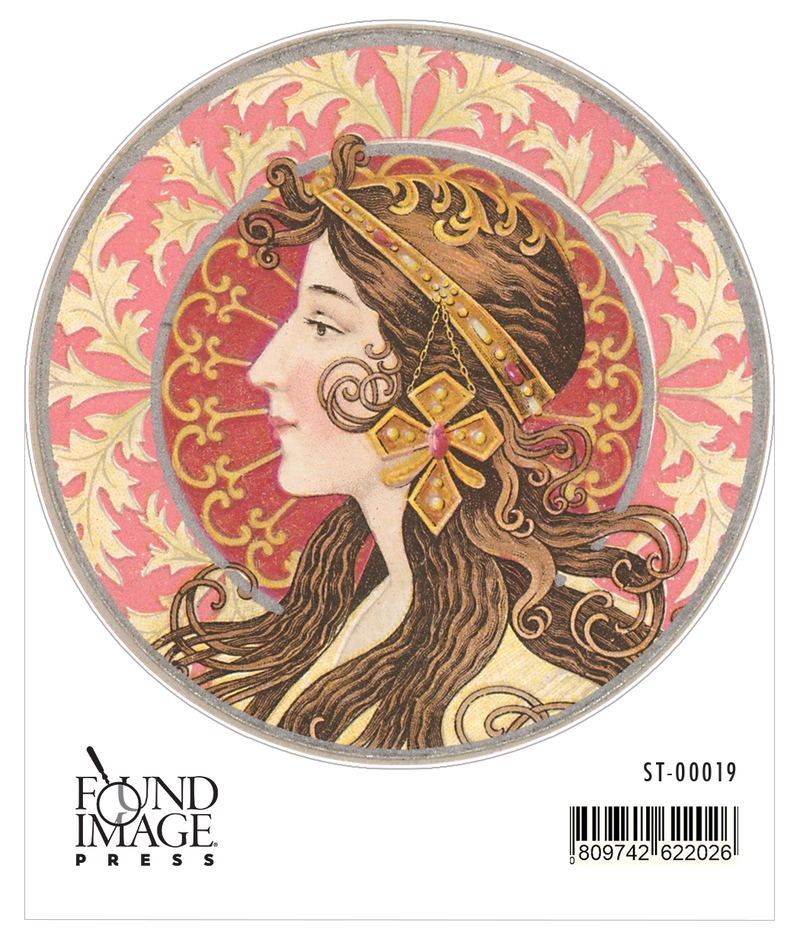 Found Image Press - Sticker - Mucha Women Profile