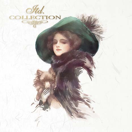 ITD Collection - Rice Paper Set Mini - Vintage Women and Dogs