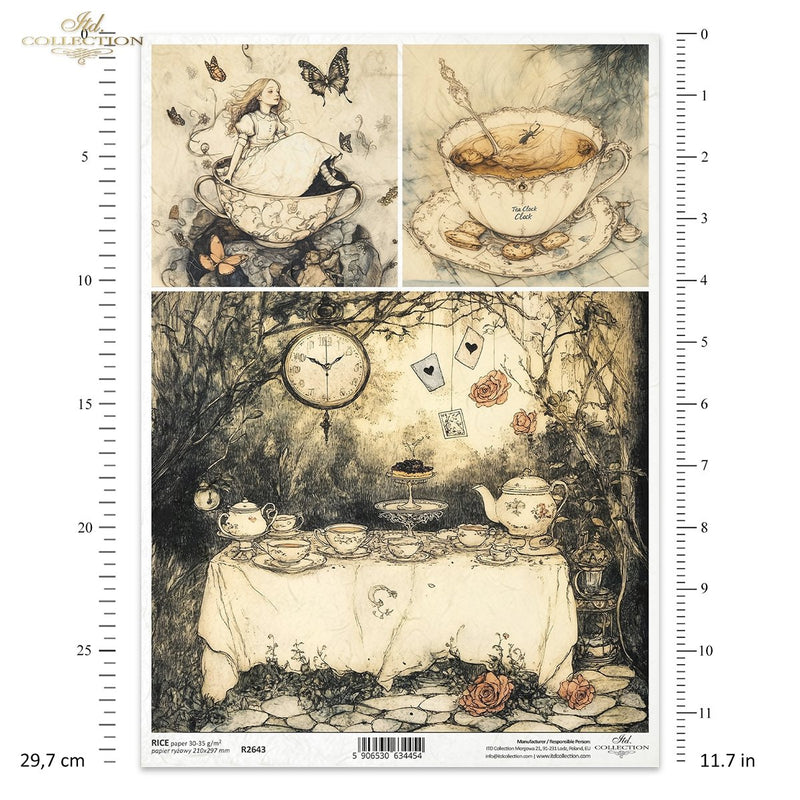 ITD Collection - Alice in Wonderland - Rice Paper - R2643