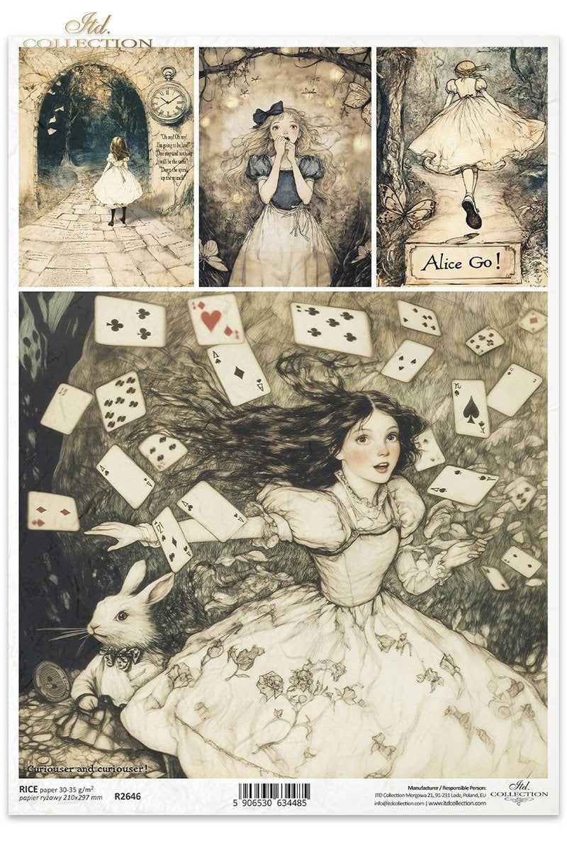 ITD Collection - Alice in Wonderland - Rice Paper - R2646