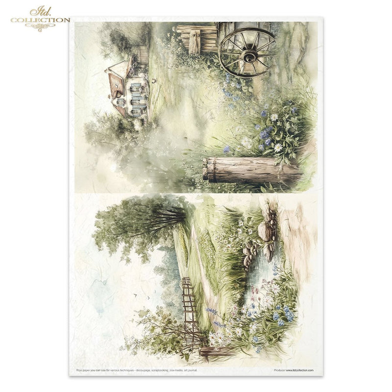 ITD Collection - Cottage in the Country Rice Paper Set