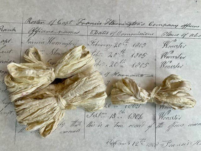 RiverHaus - Torn Silk Sari Ribbon - Creme