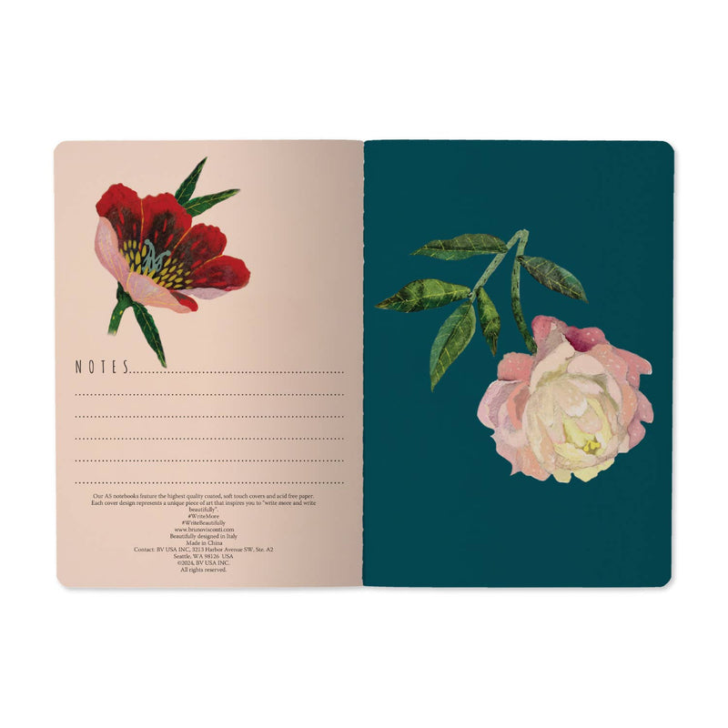 BV by Bruno Visconti - Notebook - Peonies on Black 