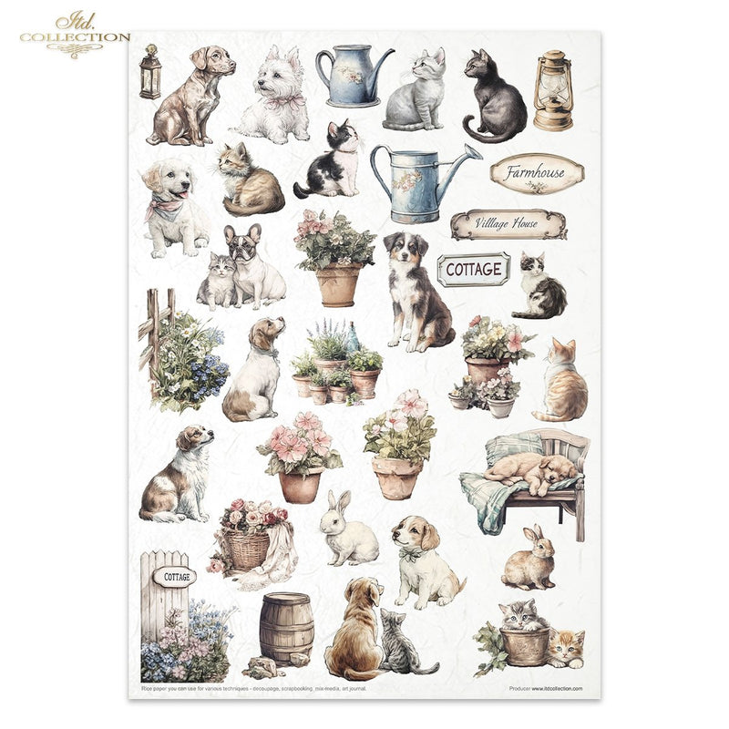 ITD Collection - Cottage in the Country Rice Paper Set