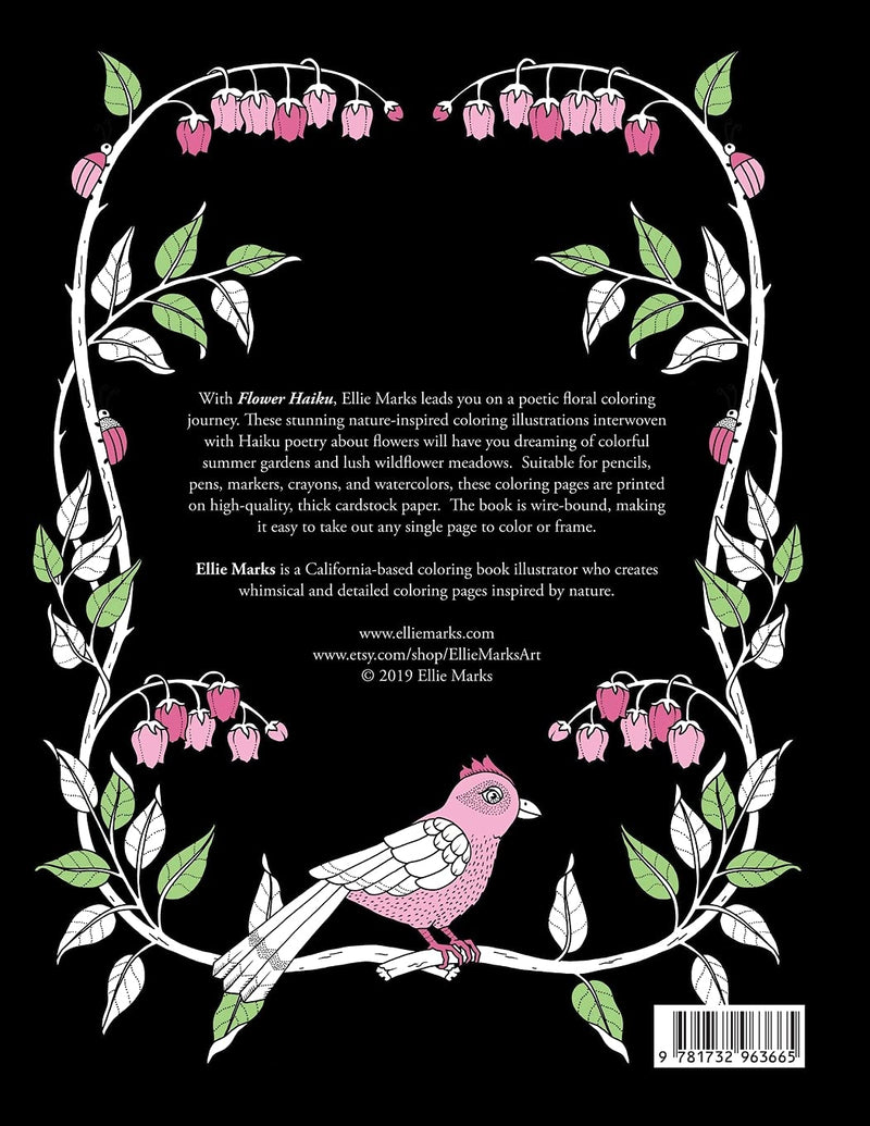 Ellie Marks - Flower Haiku: Coloring book by Ellie Marks